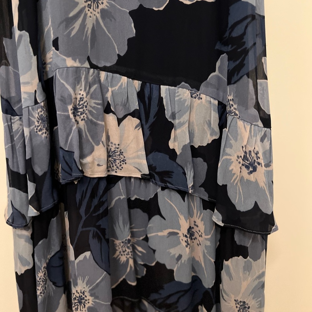 Blue Floral Reformation Midi Dress - Gem